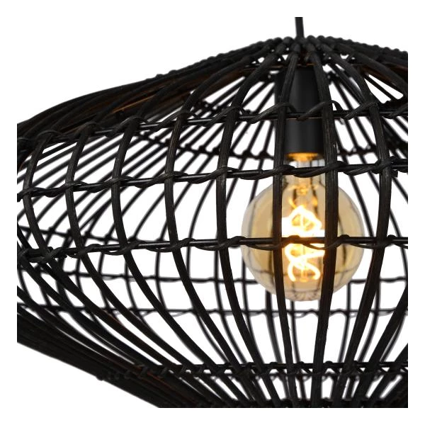 Lucide MAGALI - Pendant light - Ø 56 cm - 1xE27 - Black - detail 4